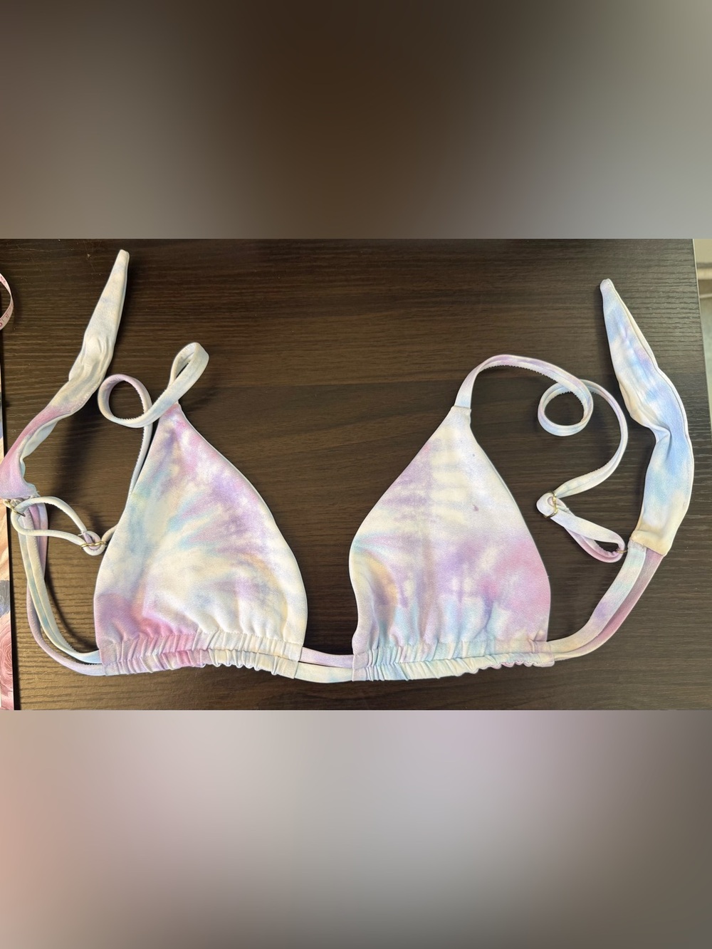 Skatie Size Medium Pastel Tie-Dye Swim Top